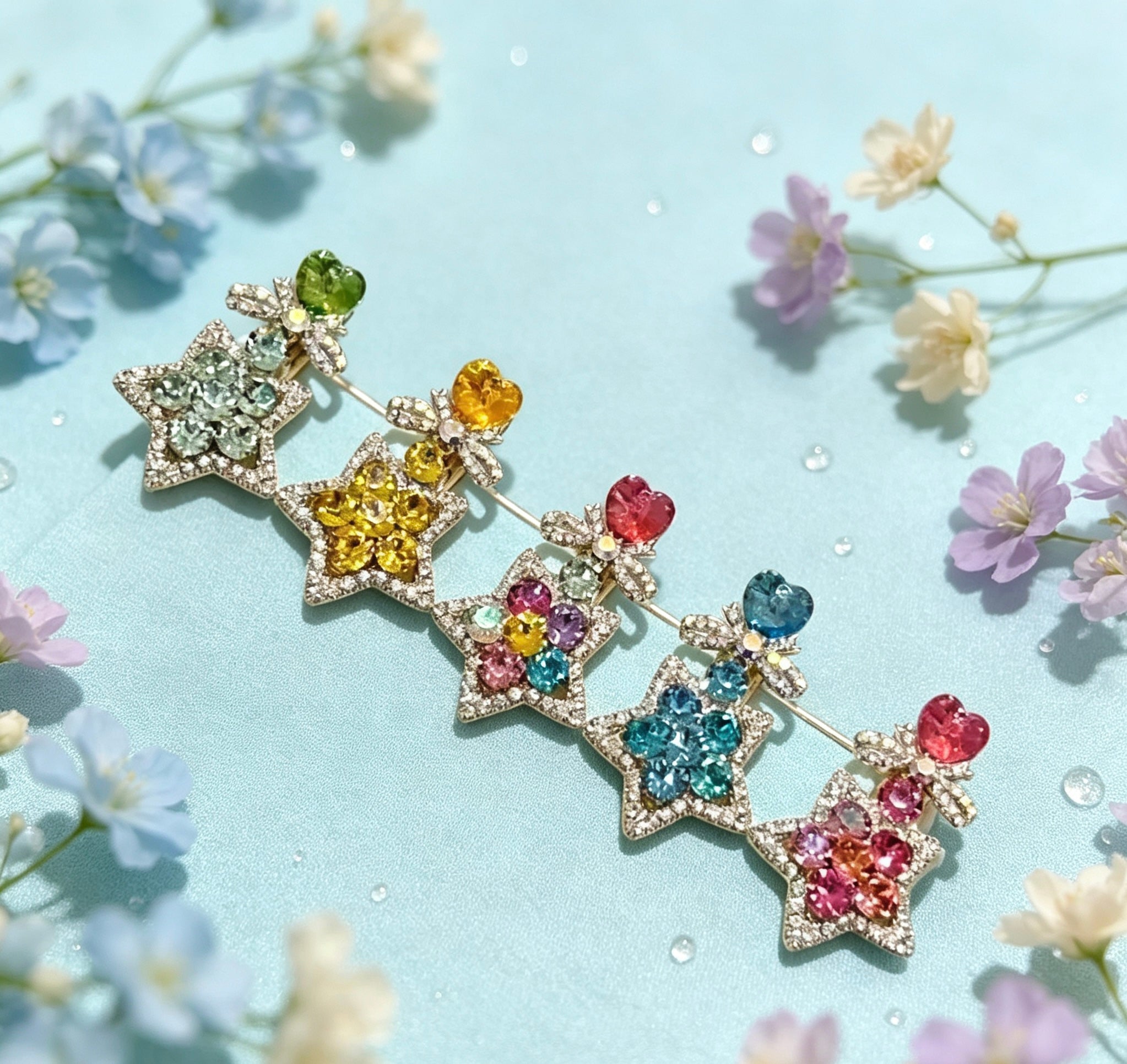 淡色系ヘアアクセサリーセット
