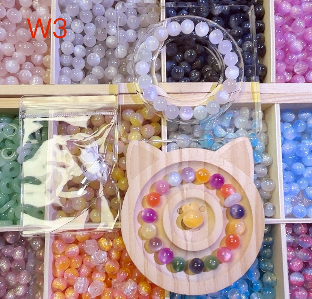 光変ビーズ、手作り、パーツ、ゴム