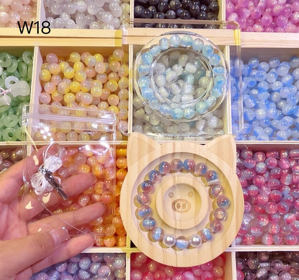 光変ビーズ、手作り、パーツ、ゴム