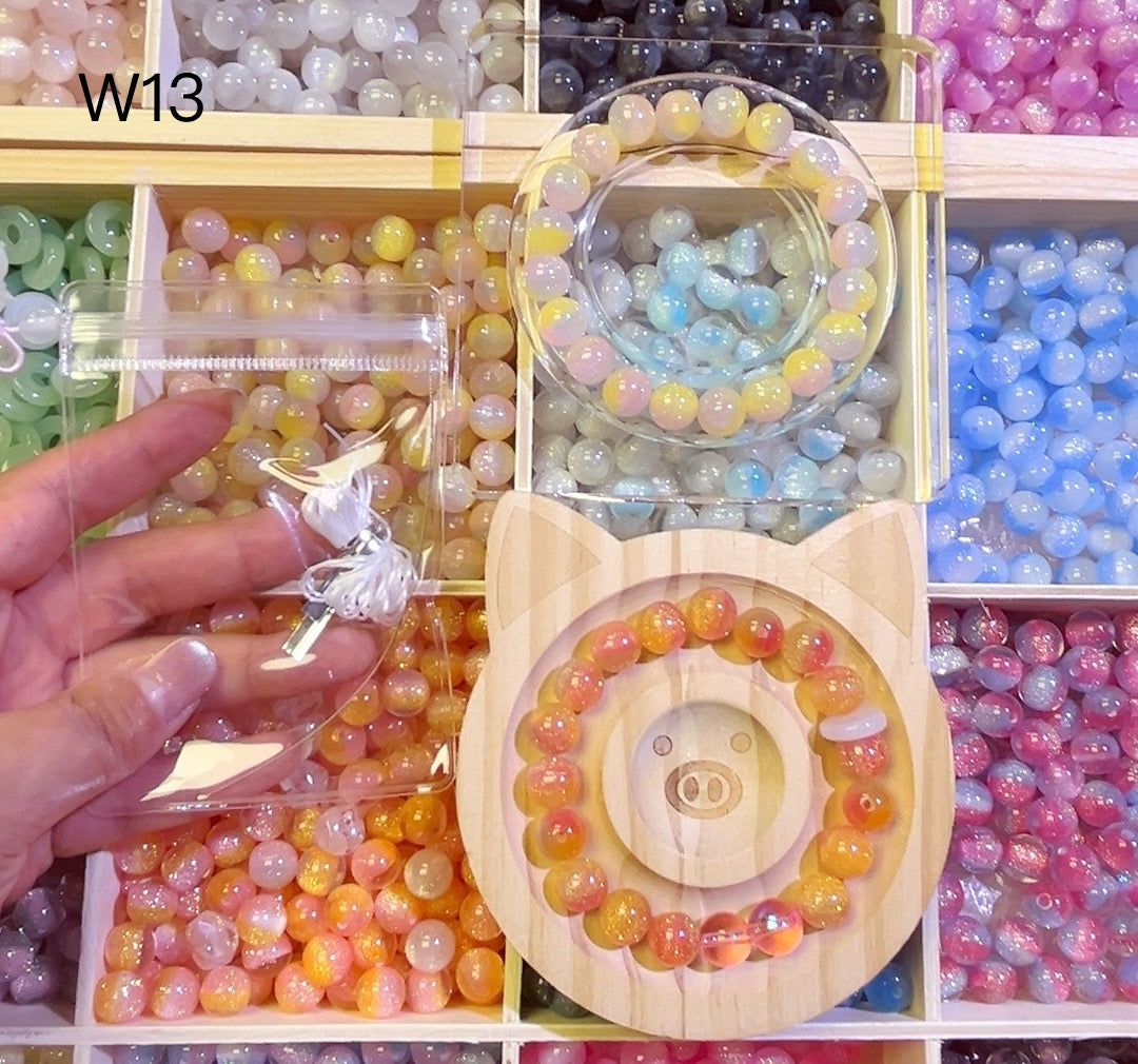 光変ビーズ、手作り、パーツ、ゴム