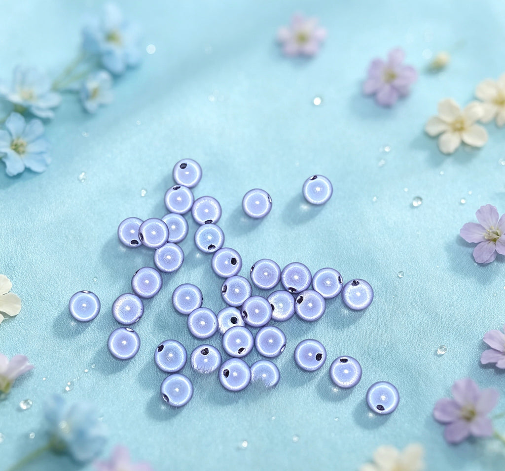 10mm 反射ビーズ アクリル バルブビーズ 二次元風 レーザー DIY パーツ 散珠 ブレスレット チャーム 手作り素材