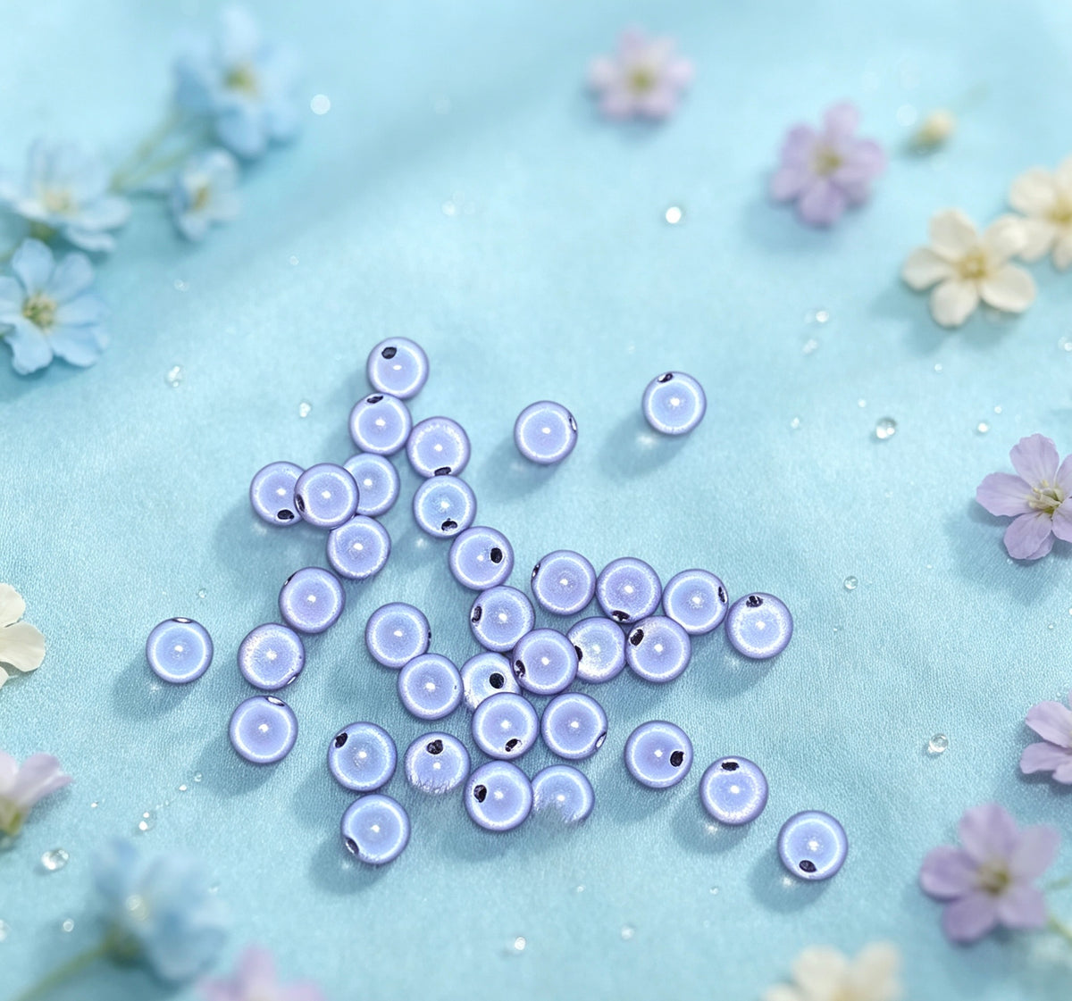 10mm 反射ビーズ アクリル バルブビーズ 二次元風 レーザー DIY パーツ 散珠 ブレスレット チャーム 手作り素材